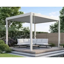 Terrasoverkappingen-Orion Deluxe terrasoverkapping 360 x 400 cm lichtgrijs