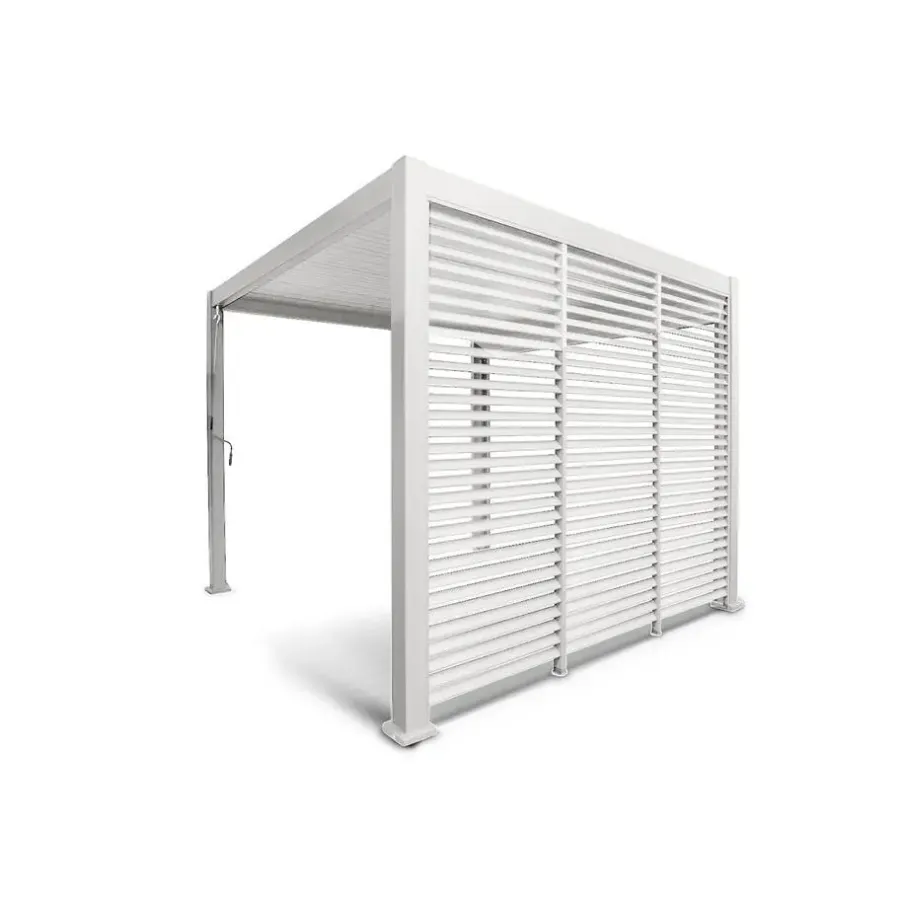 Terrasoverkappingen-Orion louvre shutter paneel (voor 4M kant) wit 1 stuk