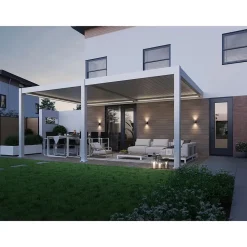 Orion Premium elektrische overkapping muurbevestiging met LED 400 x 600 wit
