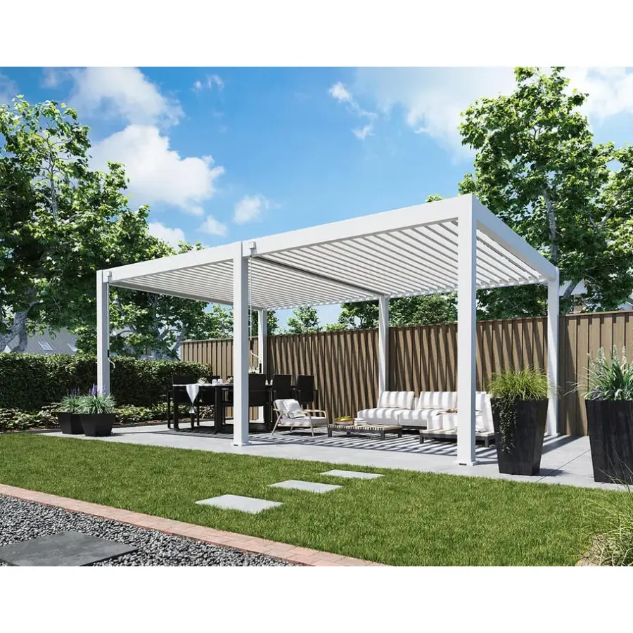 Terrasoverkappingen-Orion Premium overkapping - 400 x 600 cm - Wit