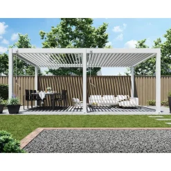 Terrasoverkappingen-Orion Premium overkapping - 400 x 600 cm - Wit