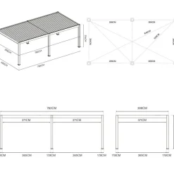 Terrasoverkappingen-Orion Premium overkapping elektrisch met LED 400 x 800 antraciet