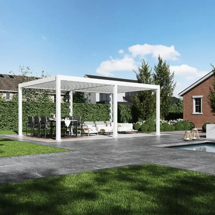 Terrasoverkappingen-Orion Premium overkapping E-LED - 400 x 600 cm - wit