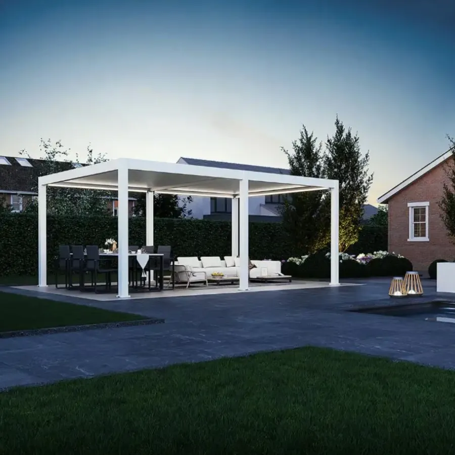 Terrasoverkappingen-Orion Premium overkapping E-LED - 400 x 600 cm - wit