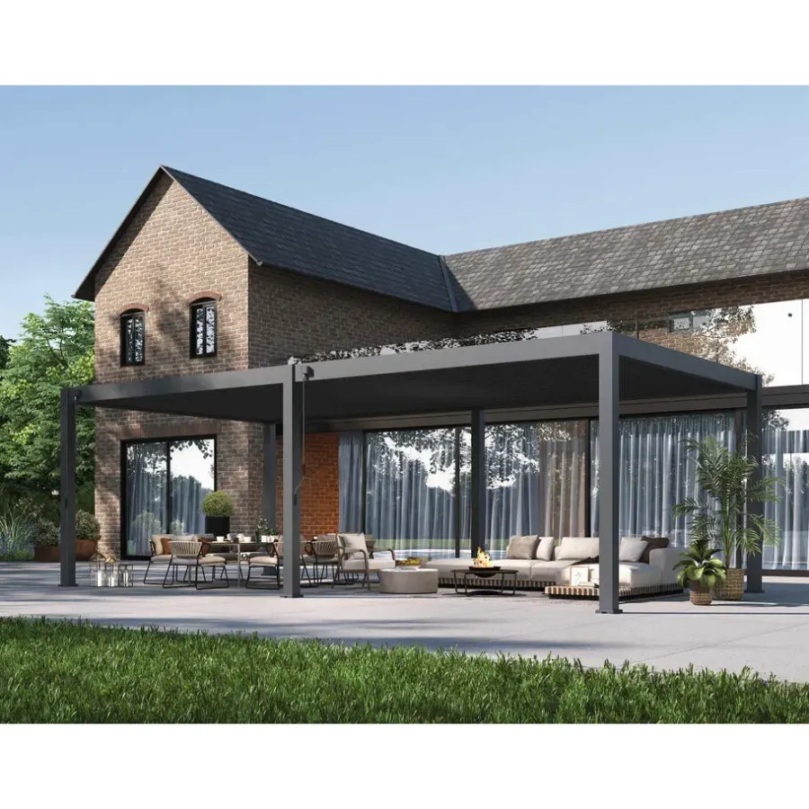 Terrasoverkappingen-Orion Premium overkapping - 400 x 800 cm - Antraciet