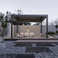 Orion Premium overkapping elektrisch met LED 400 x 400 antraciet