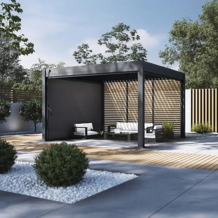 Orion Premium overkapping - 400 x 400 cm - Antraciet