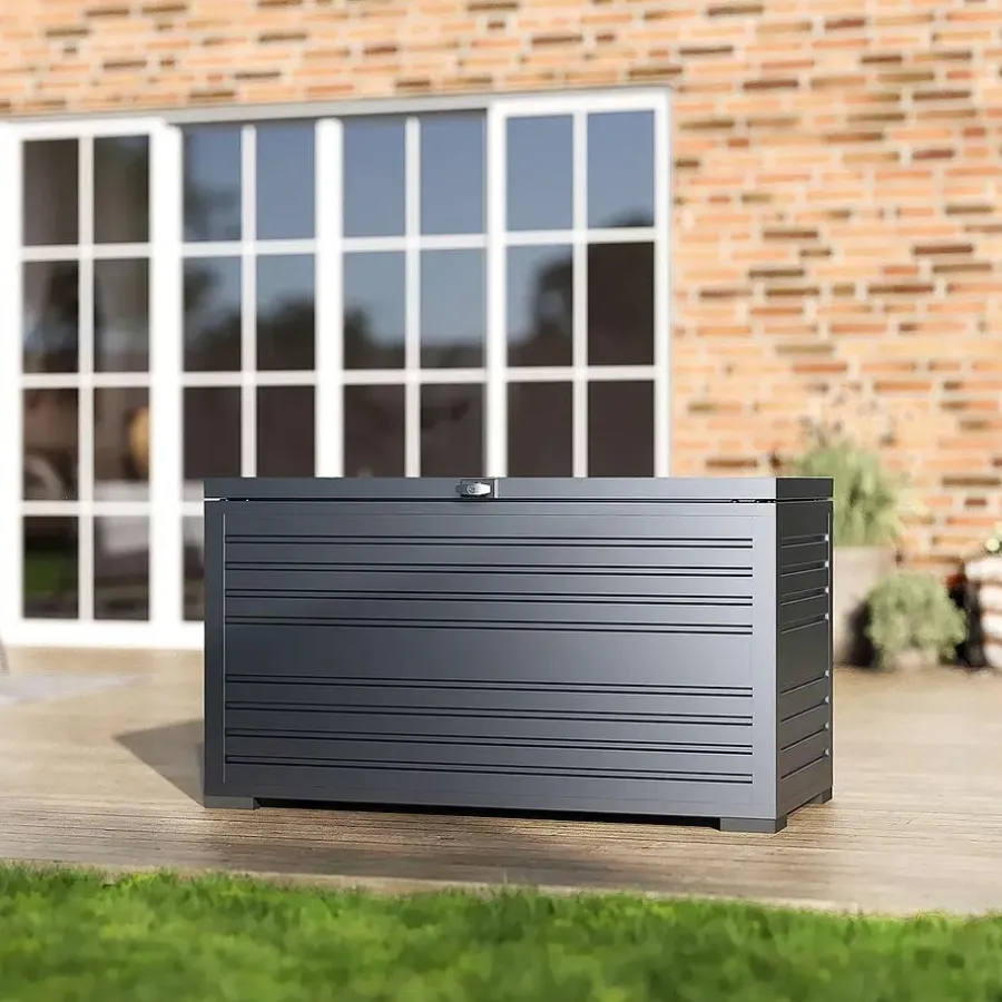 Orion Sit & Store aluminium opbergbox 590L antraciet