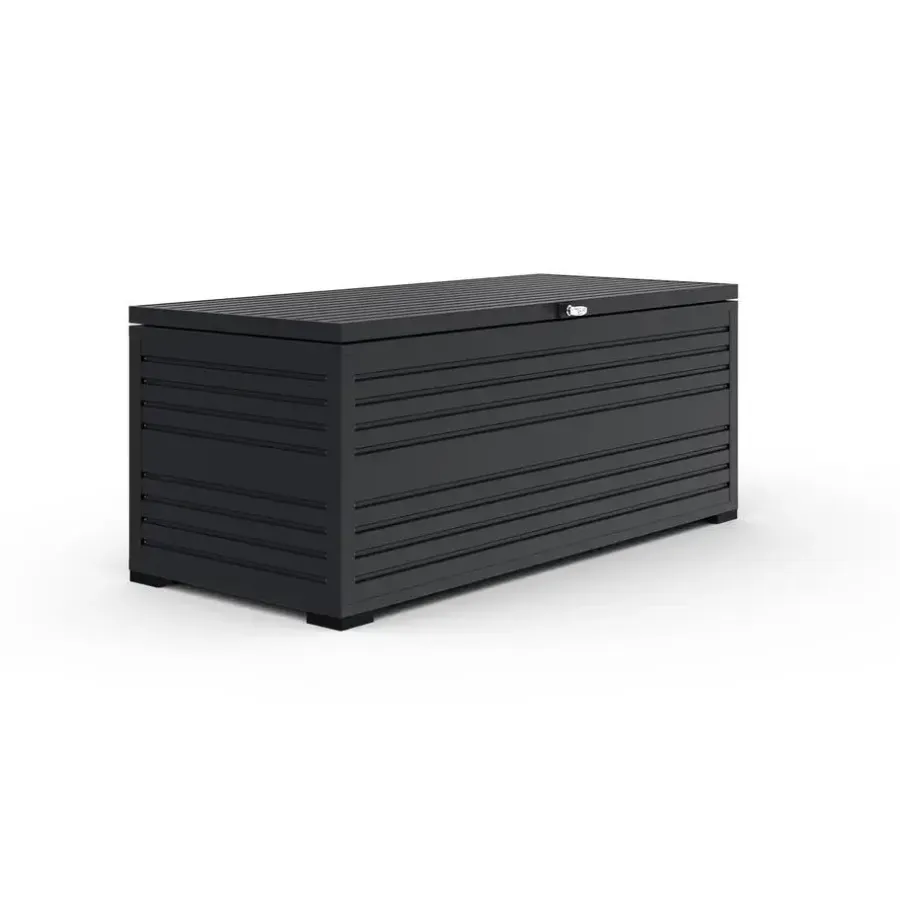 Kussenboxen-Orion Sit & Store aluminium opbergbox 1318L antraciet