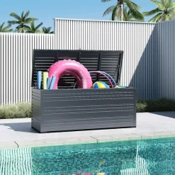 Kussenboxen-Orion Sit & Store aluminium opbergbox 1318L antraciet