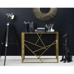 Beliani ORLAND - Consoletafel - Goud - Glas