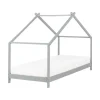 Kinderbedden-Beliani ORLU - Kinderbed - Grijs - 90 x 200 cm - Dennenhout