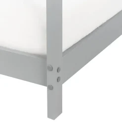 Kinderbedden-Beliani ORLU - Kinderbed - Grijs - 90 x 200 cm - Dennenhout