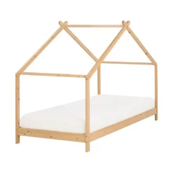 Kinderbedden-Beliani ORLU - Kinderbed - Lichthout - 90 x 200 cm - Dennenhout