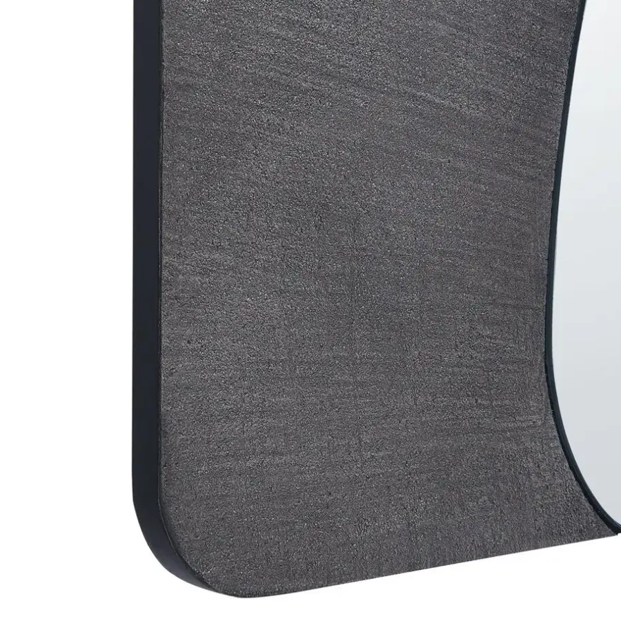 Spiegels-Beliani ORMES - Wandspiegel - Grijs - 70 x 110 cm - Glas