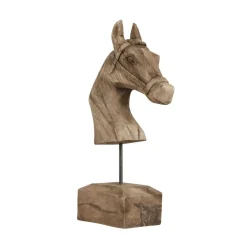 Light & Living Ornament op voet Horse - Hout - 25x14x48cm