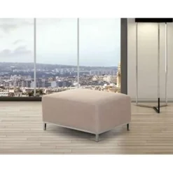 Hockers En Voetenbanken-Beliani OSLO - Ottomaan - Beige - Polyester