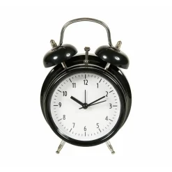 OSTARIA Tafelklok en wekker Model Bells - zwart - 12 cm - metaal