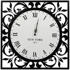 Klokken-Merkloos Ostaria Wandklok/muur klok - New York 1871 - D50 cm - MDF/metaal