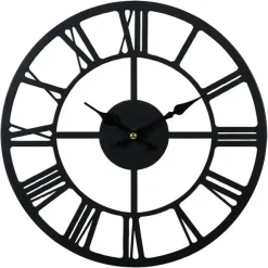 Merkloos Ostaria Wandklok/muur klok Uliss - D30 cm - metaal - keuken/kamer