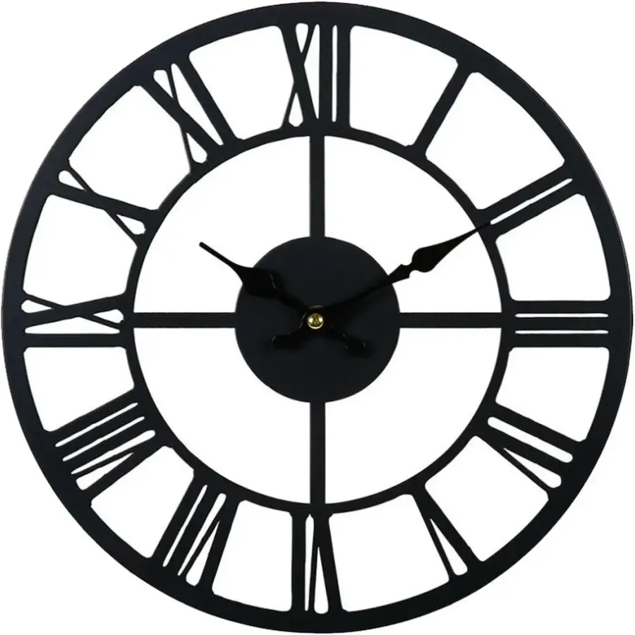 Merkloos Ostaria Wandklok/muur klok Uliss - D30 cm - metaal - keuken/kamer