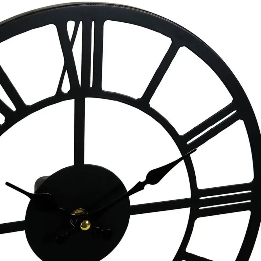 Merkloos Ostaria Wandklok/muur klok Uliss - D30 cm - metaal - keuken/kamer