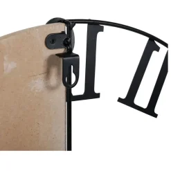 Merkloos Ostaria Wandklok/muur klok - D50 cm - metaal/hout - naturel/zwart