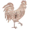 Klokken-Merkloos Ostaria Wandklok/muur klok Rooper - kip/haan - D30 cm - MDF