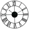 Merkloos Ostaria Wandklok/muur klok - Nautisch - D36 cm - metaal - zwart
