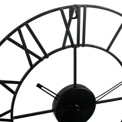 Merkloos Ostaria Wandklok/muur klok - Nautisch - D36 cm - metaal - zwart