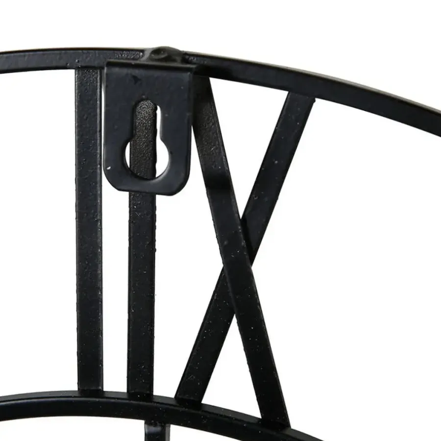 Merkloos Ostaria Wandklok/muur klok - Nautisch - D36 cm - metaal - zwart