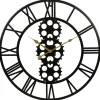 Klokken-Merkloos Ostaria Wandklok/muur klok - open uurwerk - D50 cm - metaal