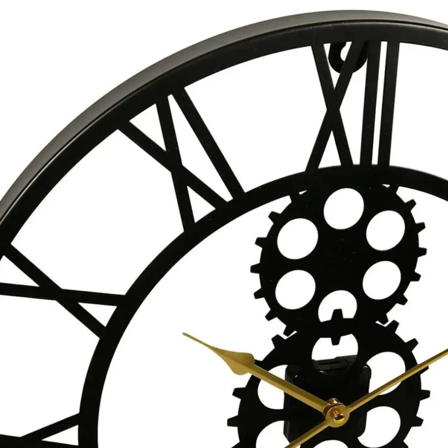 Klokken-Merkloos Ostaria Wandklok/muur klok - open uurwerk - D50 cm - metaal