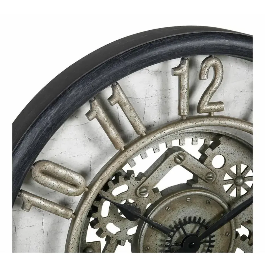 Merkloos Ostaria Wandklok/muur klok Industrial Vintage Metal - Dia 51 cm