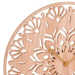 Klokken-Merkloos Ostaria Wandklok/muur klok Rosa - D50 cm - MDF - naturel - keuken