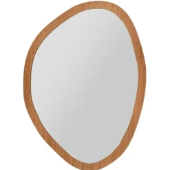 Merkloos Ostaria Wandspiegel Flow - donker hout - organisch - 36 x 50 cm
