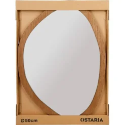 Merkloos Ostaria Wandspiegel Flow - donker hout - organisch - 36 x 50 cm