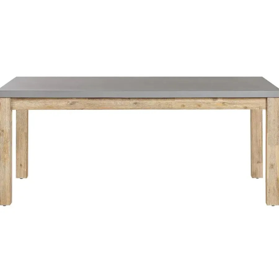 Beliani OSTUNI - Tuintafel - Grijs - 90 x 180 cm - Vezelcement