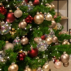 Kerstballen|Kerstdecoratie-Othmar Decorations kerstballen 36x - parelmoer - glas -6 cm