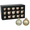 Othmar Decorations Kerstballen 36x - champagne - glas - 6cm