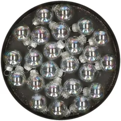 Othmar Decorations Kerstballen - glas - 24ST - parelmoer - 2,5cm