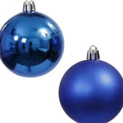 Kerstballen-Othmar Decorations Kerstballen - 9x st - 6 cm - blauw - kunststof