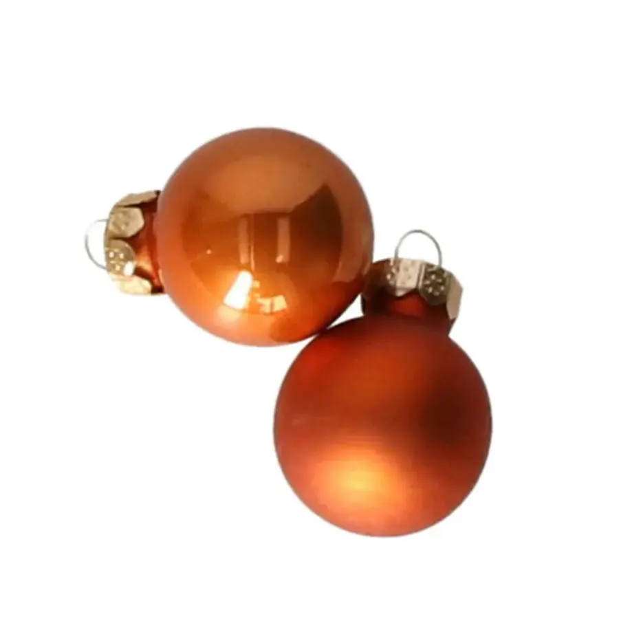 Kerstballen-Othmar Decorations Kerstballen - glas - 24x -mandarijn - 2,5cm