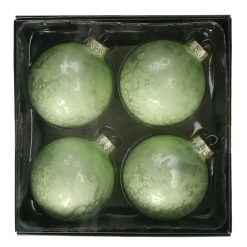 Kerstdecoratie-Othmar Decorations Luxe kerstballen - 4x -8 cm - groen -glas