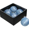 Kerstballen-Othmar Decorations Luxe kerstballen - 4x -8 cm - blauw -glas