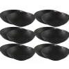 Borden-OTIX Bord 12 stuks Diep Soepborden Zwart Mat diameter 20,5cm Aardewerk IVY
