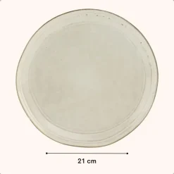 OTIX Dessert Ontbijt Bordenset 6 Persoons Beige 21cm Keramiek LILY