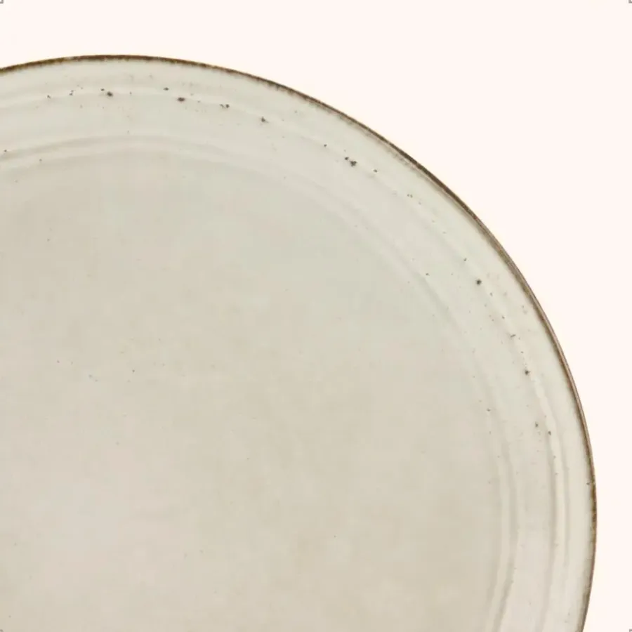 OTIX Dessert Ontbijt Bordenset 6 Persoons Beige 21cm Keramiek LILY