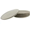 Dinerborden|Borden-OTIX Diner Bordenset 6 Persoons Beige 26,5cm Keramiek LILY