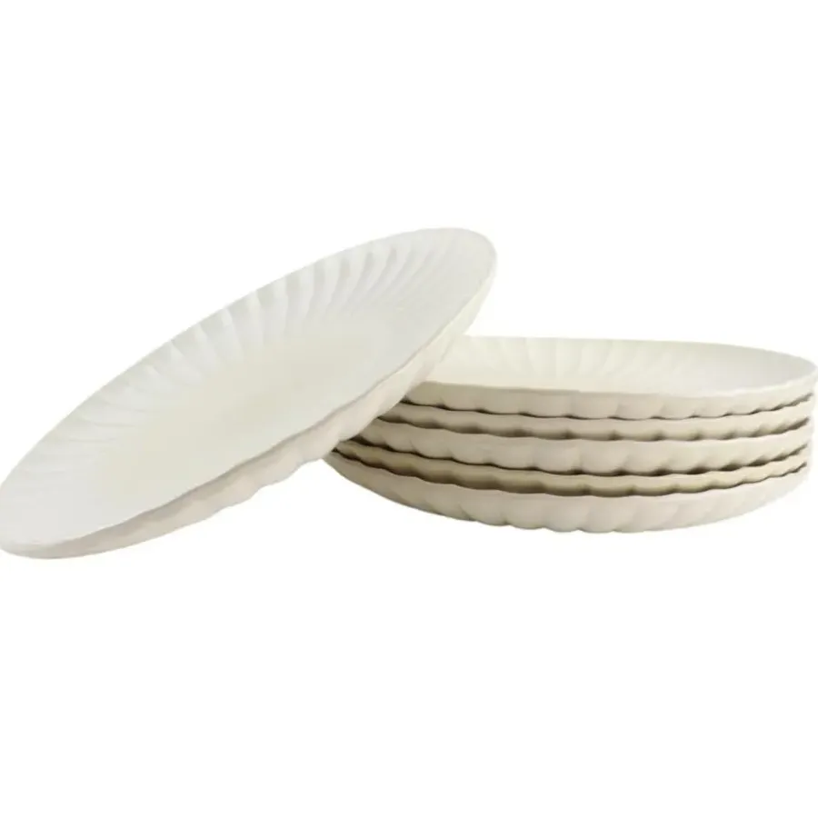 OTIX Diner Bordenset 6 Persoons Onderborden 32cm Wit Keramiek SOLIS